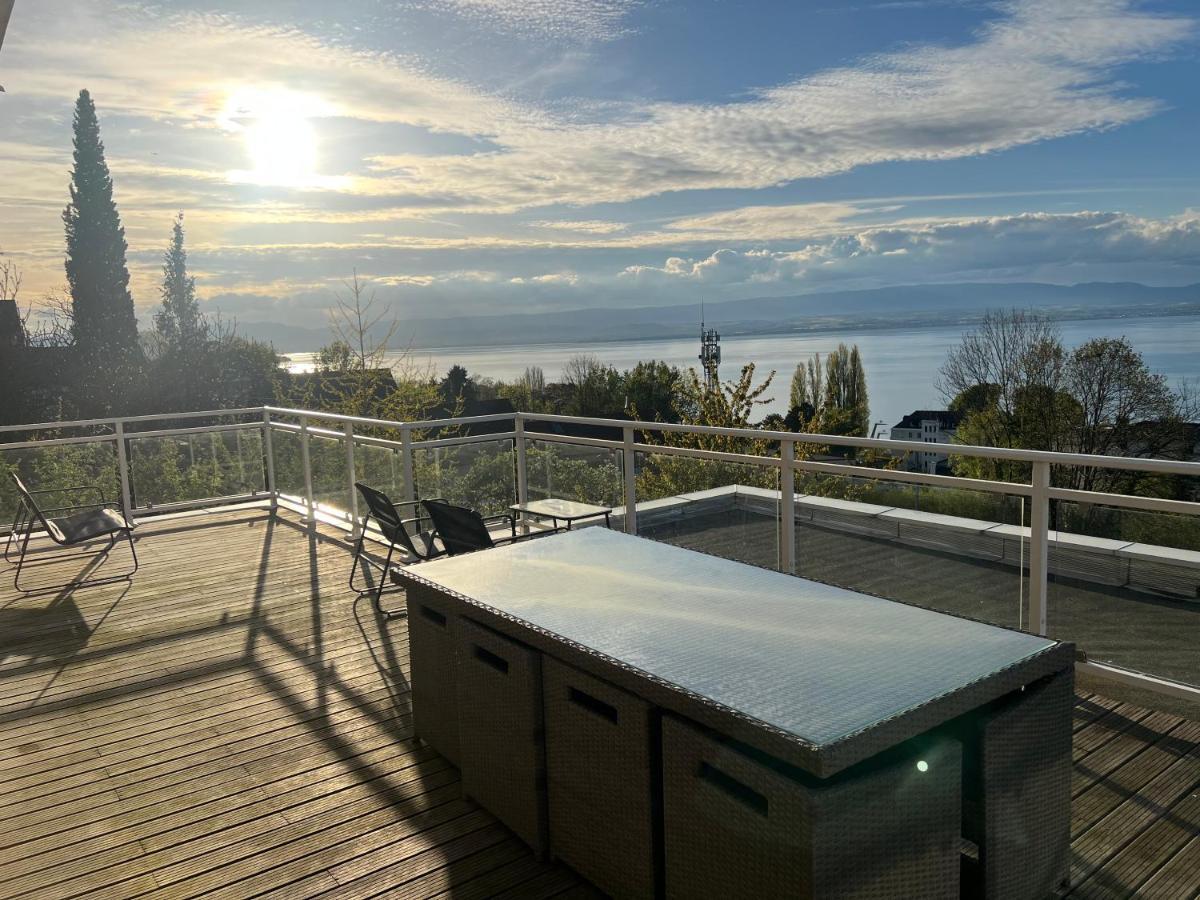 Leman Panoramique Avec Terrasse A Deux Pas Du Centre-Ville Evian-les-Bains Exterior photo